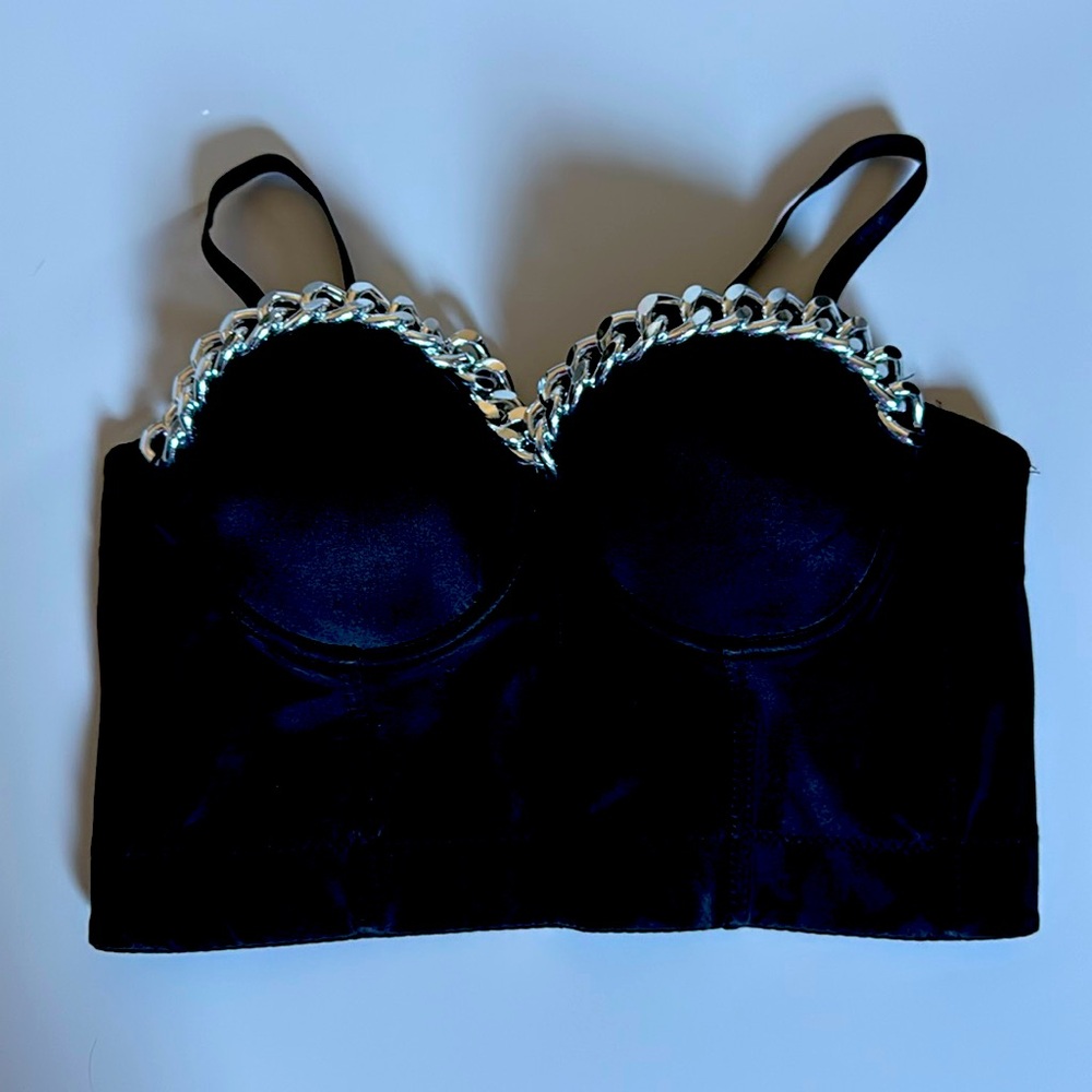 CHAIN BUSTIER TOP
